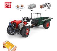 (red) MOULD KING Technical Motorized Farm Tractor Model APP Remote Control Truck Building Blocks Bricks Kids Toys Christmas Gift