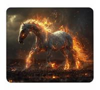 Red Mouse Mat 250x200mm, Small Mouse Pad Horse Waterproof Gaming Mousepad, Mini Desk Mat with Anti-Slip Base, Stitched Edges Mousepad, Keyboard, Mousemats for Gaming Accessories, Gifts for Men Y-6892