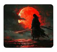Red Mouse Mat 250x200mm, Small Mouse Pad Warrior Waterproof Gaming Mousepad, Mini Desk Mat with Anti-Slip Base, Stitched Edges Mousepad, Mousemats for Gaming Accessories, Gifts for Men 9-3241