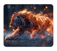 Red Mouse Mat 270x220mm, Small Mouse Pad Tiger Waterproof Gaming Mousepad, Mini Desk Mat with Anti-Slip Base, Stitched Edges Mousepad, Keyboard, Mousemats for Gaming Accessories, Gifts for Men T-9747