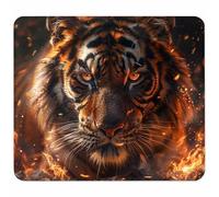 Red Mouse Mat 340x280mm, Small Mouse Pad Tiger Waterproof Gaming Mousepad, Mini Desk Mat with Anti-Slip Base, Stitched Edges Mousepad, Keyboard, Mousemats for Gaming Accessories, Gifts for Men 1-1937