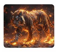 Red Mouse Mat 340x280mm, Small Mouse Pad Tiger Waterproof Gaming Mousepad, Mini Desk Mat with Anti-Slip Base, Stitched Edges Mousepad, Keyboard, Mousemats for Gaming Accessories, Gifts for Men 9-4451