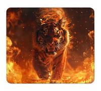 Red Mouse Mat 400x300mm, Small Mouse Pad Tiger Waterproof Gaming Mousepad, Mini Desk Mat with Anti-Slip Base, Stitched Edges Mousepad, Keyboard, Mousemats for Gaming Accessories, Gifts for Men S-8793