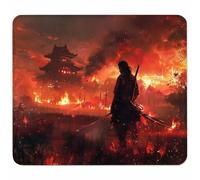 Red Mouse Mat 400x300mm, Small Mouse Pad Warrior Waterproof Gaming Mousepad, Mini Desk Mat with Anti-Slip Base, Stitched Edges Mousepad, Mousemats for Gaming Accessories, Gifts for Men H-7767