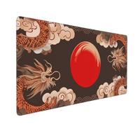 Red Mouse Mat 800x400 mm Large Mouse Pad Cloud Waterproof Desk Mat with Non-Slip Rubber Base, Smooth Surface to Improve Precision and Speed, xxl Gaming Mousepad for Office, Computer, PC, Laptop 2S-185