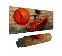 Red Mouse Mat Woman Mouse Pad 24 x 12 x 0.12 inch, Washable Mousepad, Gaming Mousepad Office Accessories with Anti-Slip Rubber Base Double Stitched Edges for Office, Decor, Gifts for Men -TL35QU