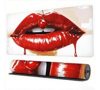 Red Mouse Pad 1500 x 800 x 3 mm XXL Desk Mat Most Mouse Mat, Extended Japanese Mousepad Large Desk Pad with Non-Slip Base and Stitched Edge Office Accessories for Computers Gaming Work Laptop,Model841