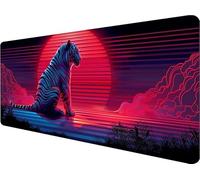 Red Mouse Pad 700x400x3mm,Tiger Mouse Mat large with Non-Slip Rubber Base, Stitched Edges Desk Mat Large, Waterproof Smooth Surface Mousepad for Pc Gaming Office Accessories Home Decor, Gifts X-3673
