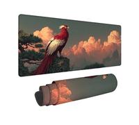 Red Mouse Pad Large 1200x600mm, Eagle Mouse Mat Waterproof Desk Mat with 3MM Stitched Edges, Non-Slip Rubber Base Mousepad Computer Accessories for Gaming, Office and Home, Gifts for Women -zjn2509H4