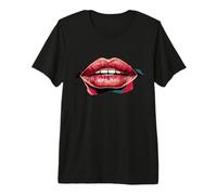 Red Mouth 60s Art Lip Male or Female Special Lipstick Premium T-Shirt