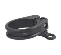 Red MTB Seat Post Clamp 34.9mm for Quick Release Red MTB Seat(31.8mm Black) | Integrated cable guide, aluminum alloy build, fits 33.5-35.2mm tubes, secure quick release, red finish