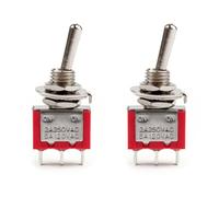 Red MTS-102 3-Pin SPDT ON-ON 5A 120VAC Miniature Toggle Switches 10Pcs