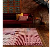 Red Multi Abstract Handmade Modern Wool Rug For Living Room And Bedroom-200Cm X 290Cm