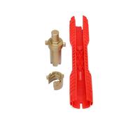 (Red) Multifunction Anti-slip Faucet Sink Installer Water Pipe Socket Wrench Spanner Bathroom Installation And Repair Tool