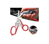 (Red) Multifunction Raptor 6 In1 Raptor Emergency Response Shears With Strap Cutter And Glass Breaker Black Strap Cutter Safety Hammer