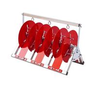 Red Multiple Axle Cable Rack,Folding Wire Spool Rack Dispenser,Stainless Steel Wire/Cable,Hold 6 Square Millimeters and Below,3 Reel