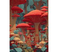Red Mushroom 30 Piece Jigsaw Puzzles for Adults, Colourful, Challenging & Brainteasing Adult puzzles 30 Pieces Leaf, Fun jigsaws for The Whole Family 10x8 inch