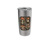 Red Mushroom Art Moon Phase Forest Witch Gothic Stainless Steel Insulated Tumbler