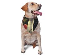 Red Mushroom Dog Bandana Pet Scarf Accessories for Small Medium Dogs Cats Photo Prop, Triangle Pet Bandanas Adjustable Puppy Bib Washable Dog Kerchief Puppy Neckerchief