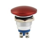 Red Mushroom Head Momentary Push Button Switch 22Mm No On/Off Waterproof Pushbutton with Ip65 Ik08 Rating for Industrial Equipment 250V Ac 5A Silver Contact Screw Terminal