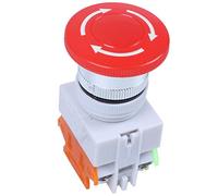 Red Mushroom Plug 1NO 1NC Emergency Stop Push Button Switch AC 660V 10A