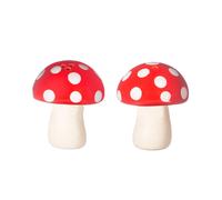 Red Mushroom Salt & Pepper Shakers Cruet Set Cottage Kitchen Novelty Sass &Belle