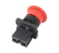 Red Mushroom Stop Button Switch 22mm Latching Self-Locking 1NC for contact 600V 10A for Machine Tool Safety Panel
