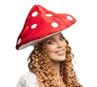 Red Mushroom Toadstool Hat Gnome Fairy Tale Festival Fancy Dress Mario & Luigi