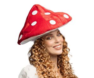 Red Mushroom Toadstool Hat Gnome Fairy Tale Festival Fancy Dress Mario & Luigi
