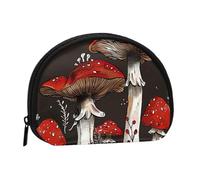 Red Mushrooms 1 Printed Coin Purse for Women Cute Small Change Wallet Mini Coin Purses Pouch with Zipper