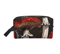 Red Mushrooms 1 Printed Makeup Bag Travel Portable Cosmetic Bag Large Capacity Makeup Case Toiletry Handbag Organiser for Women