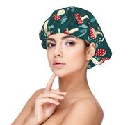 Red Mushrooms,Adult's Satin Sleeping Cap - Women's Elastic Sleep Bonnet, Adjustable Overnight Hair Cover
