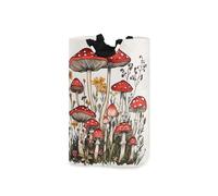 Red Mushrooms Bolbitius Vitellinus laundry baskets, collapsable and waterproof fabric cube storage baskets bins with sturdy handle for toys shelf 51L botes para ropa sucia