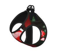 Red Mushrooms Print Reflective No Choke Pet Vest Harness,Adjustable Soft Padded Dog Harness With Easy Control Handle