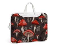 Red Mushrooms1 Printed Leather Shoulder Messenger Bag Briefcase for Men Women Travel Business Office Hangbag Laptop Pack Crossbody