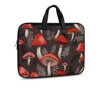Red Mushrooms1 Printed Leather Shoulder Messenger Bag Briefcase for Men Women Travel Business Office Hangbag Laptop Pack Crossbody