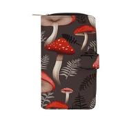 Red Mushrooms1 Wallet Multifunctional Wallets for Men Compact Wallet Purse Passport Bag
