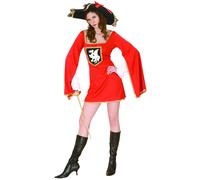 Red musketeer costume for women