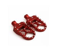(Red) MX Foot Pegs Motorcycle Wide Fat Footpegs Bobber 360 Roating Rear Footrests For Harley Dyna Fatboy Sportster Iron 883 Street