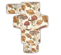 Red Mysterious Mushroom Leaves Reusable wipeable Changing pad with Tissue Pocket Changing Pads for Changing Table with Built-in Pillow cambiadores de pa?ales para Bebes