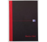 Oxford Black n Red A5 Notebook 192 Pages Casebound Hardback Ruled, none