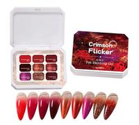 Red Nail Polish | 18ml Quick Dry Christmas Glitter Manicure Supplies,Dark Red Gel Nail Polish,for Christmas Holiday Bridal Party Summer Daily Home Travel Spa Grooming Manicure