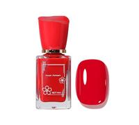 Red Nail Polish, Bright Red Nail Varnish Quick Dry & Long Lasting Breathable Nails Polish, Pure Color Nail Varnish Water Based Formula No Required UV/LED for Women DIY Manicure