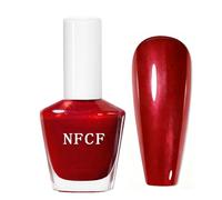 Red Nail Polish - Pearl Red Nail Varnish - Quick Dry Nail Art Varnish - Vegan Nail Lacquer - Long Lasting Chip Resistant Manicure for Salon DIY Home - No UV Lamp Needed