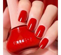 Red Nail Polish - Quick Dry Burgundy Varnish With Long Lasting Shine - Cherry Gel Paint for Women DIY Manicure at Home