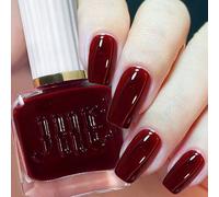 Red Nail Polish - Wine Red Nail Varnish - Quick Dry & Long Lasting Burgundy Nail Polish - Glossy Breathable Maroon Nail Varnish - Chip Resistant Non-Toxic for DIY Nail Art Manicure
