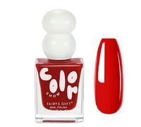 Red Nail Varnish, Quick Drying Bright Red Nail Polish - Shiny High Glossy Nail Paint Gel for Women Christmas DIY Nail Art Manicure at Home - No Need Cure