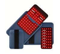Red & Near-Infrared LED Light Mat, 80 LEDs 660nm/850nm, Rechargeable 3000mAh, 3 Modes & Timer, Detachable Washable Cover, Flat Flexible Pad for Abdomen Back Legs Arms,Blue