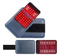 Red & Near Infrared LED Light Mat with 80 Dual LEDs 660nm + 850nm, Portable & Rechargeable Wellness Pad for Daily Relaxation, Lightweight Detachable Washable Pads, Adjustable Timer,Blue