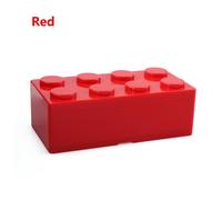 (Red) New Creative Storage Box Building Block Shapes Plastic Saving Space Box Superimposed Desktop Handy Office Supplies
